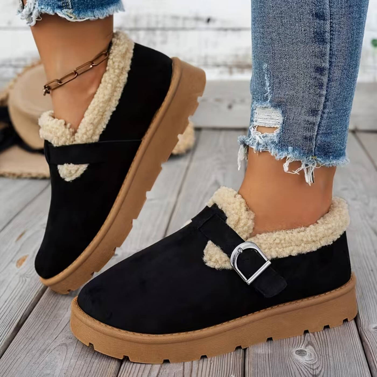 Amalie™ | Chaussures d'hiver chaudes à doublure douce et boucle