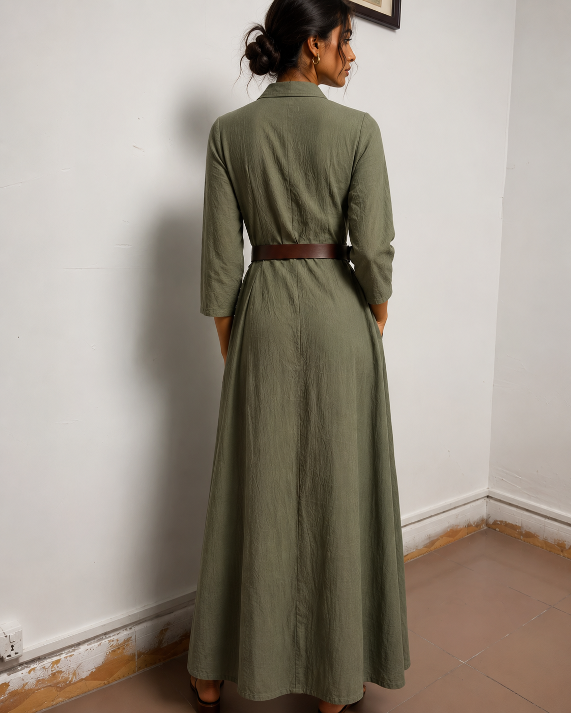 Odetta™ – Robe longue élégante avec ceinture à la taille