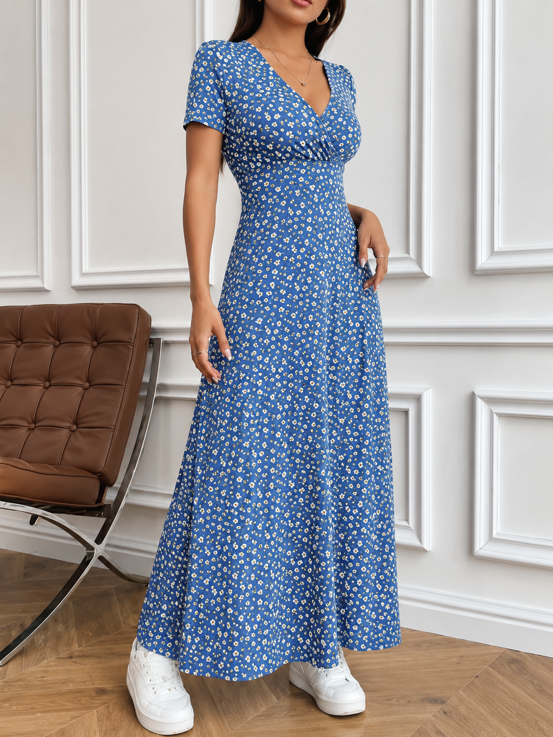 Lucia™ – Robe mi-longue fleurie