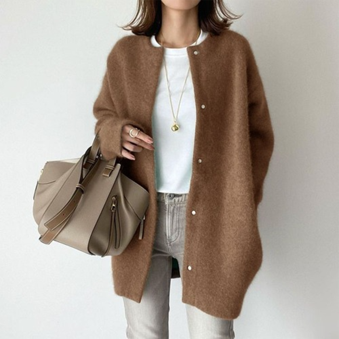 Alicia | Cardigan long en tricot doux