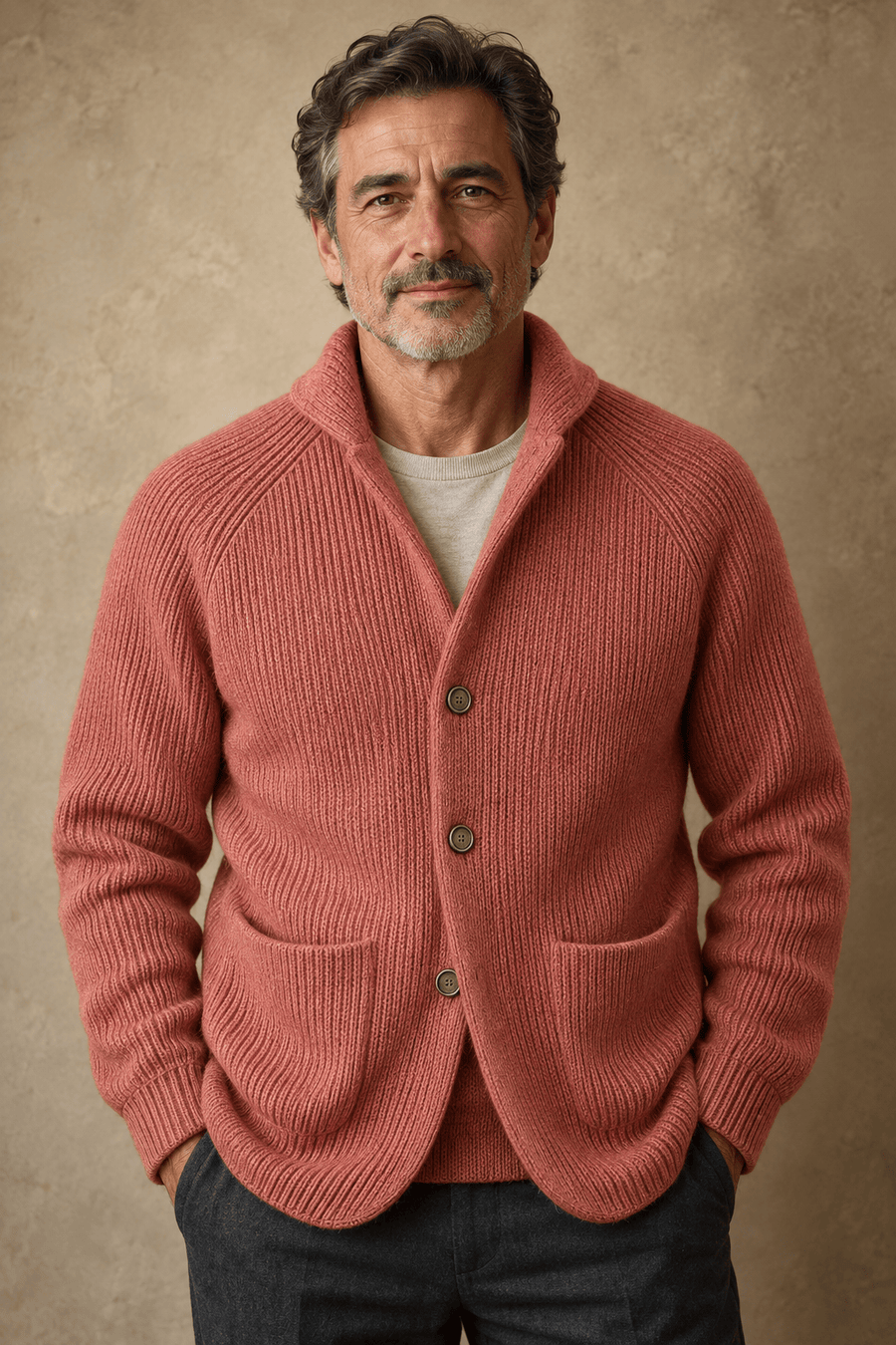 Andrea | Cardigan en laine mélangée à boutons