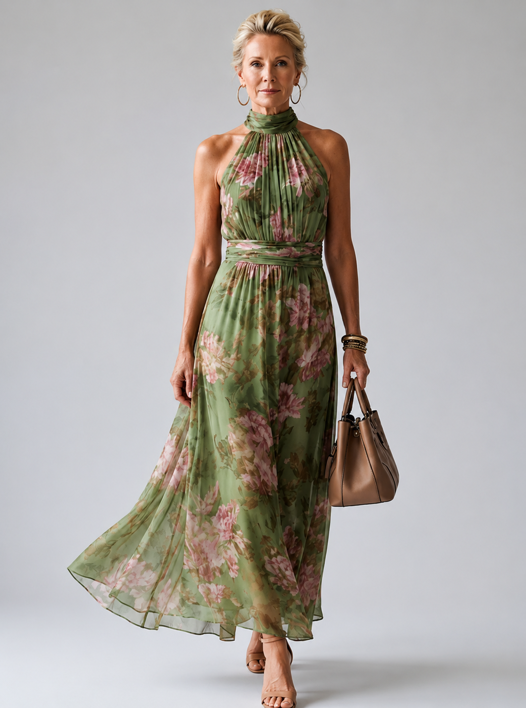 Mirelle™ – Robe fleurie élégante à encolure américaine
