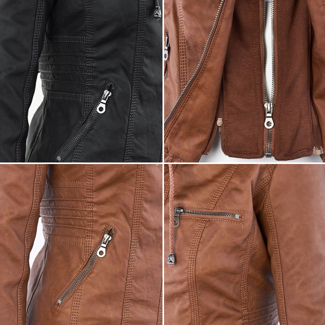 Flavia | Veste en cuir robuste et élégante