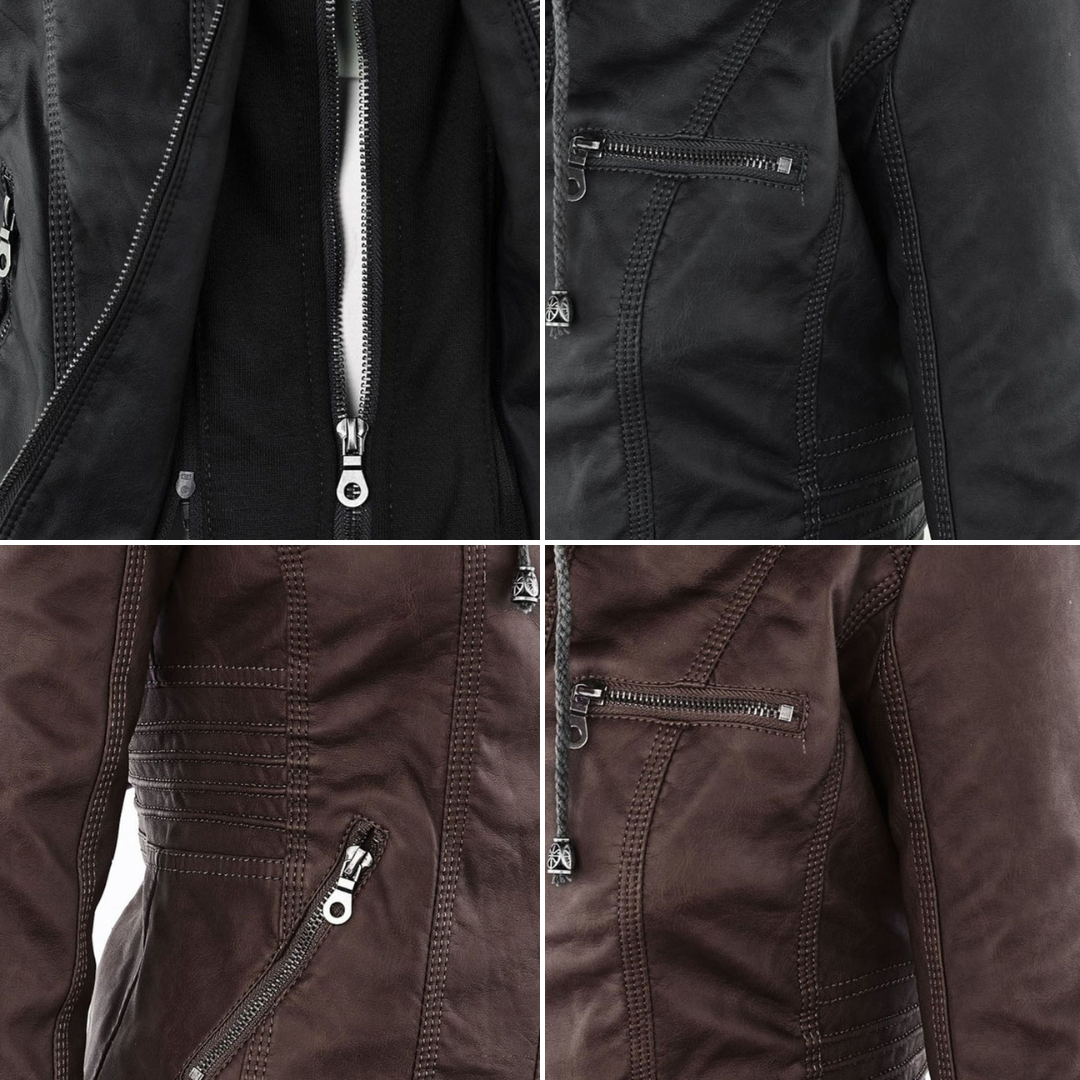 Flavia | Veste en cuir robuste et élégante