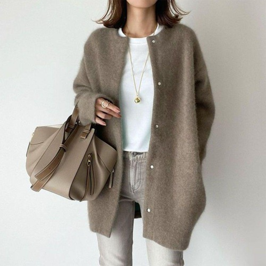 Alicia | Cardigan long en tricot doux