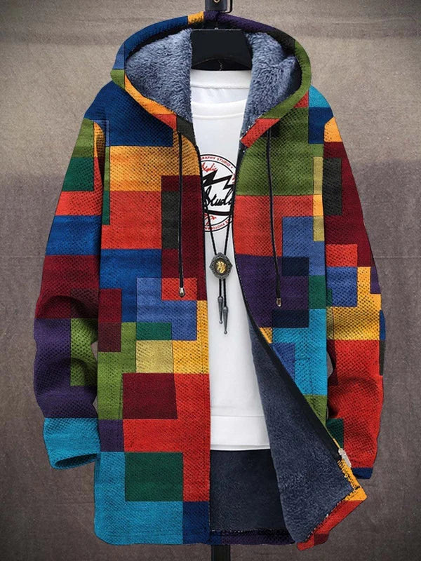 Cynthia | Cardigan à capuchon au motif artistique