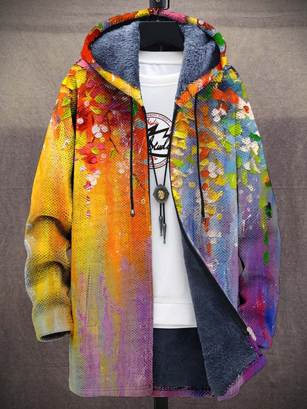 Cynthia | Cardigan à capuchon au motif artistique