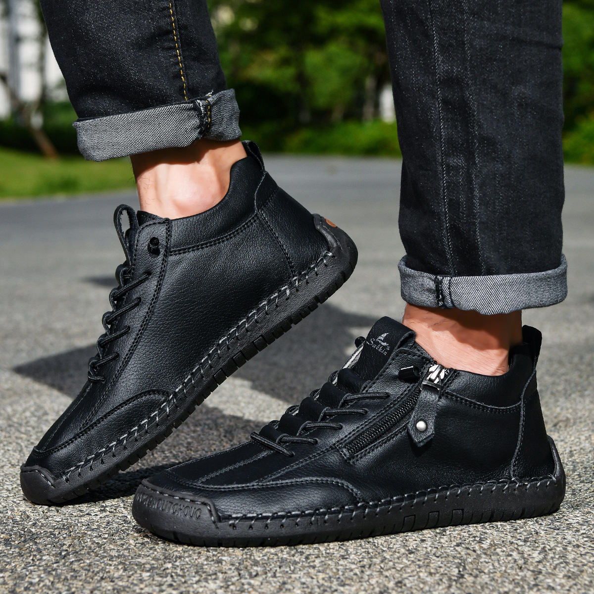 Giovanni | Chaussures en nubuck avec fermeture éclair