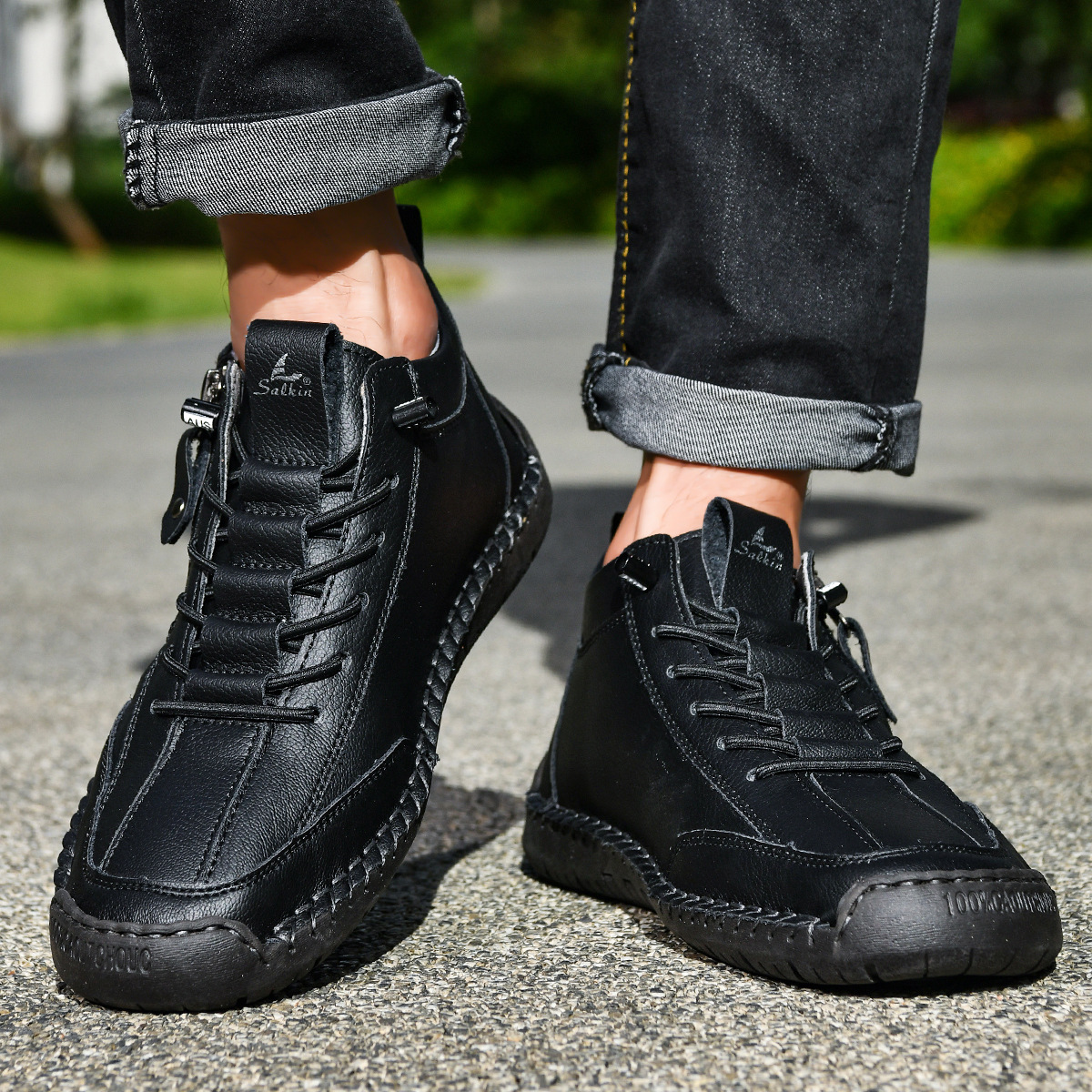 Giovanni | Chaussures en nubuck avec fermeture éclair