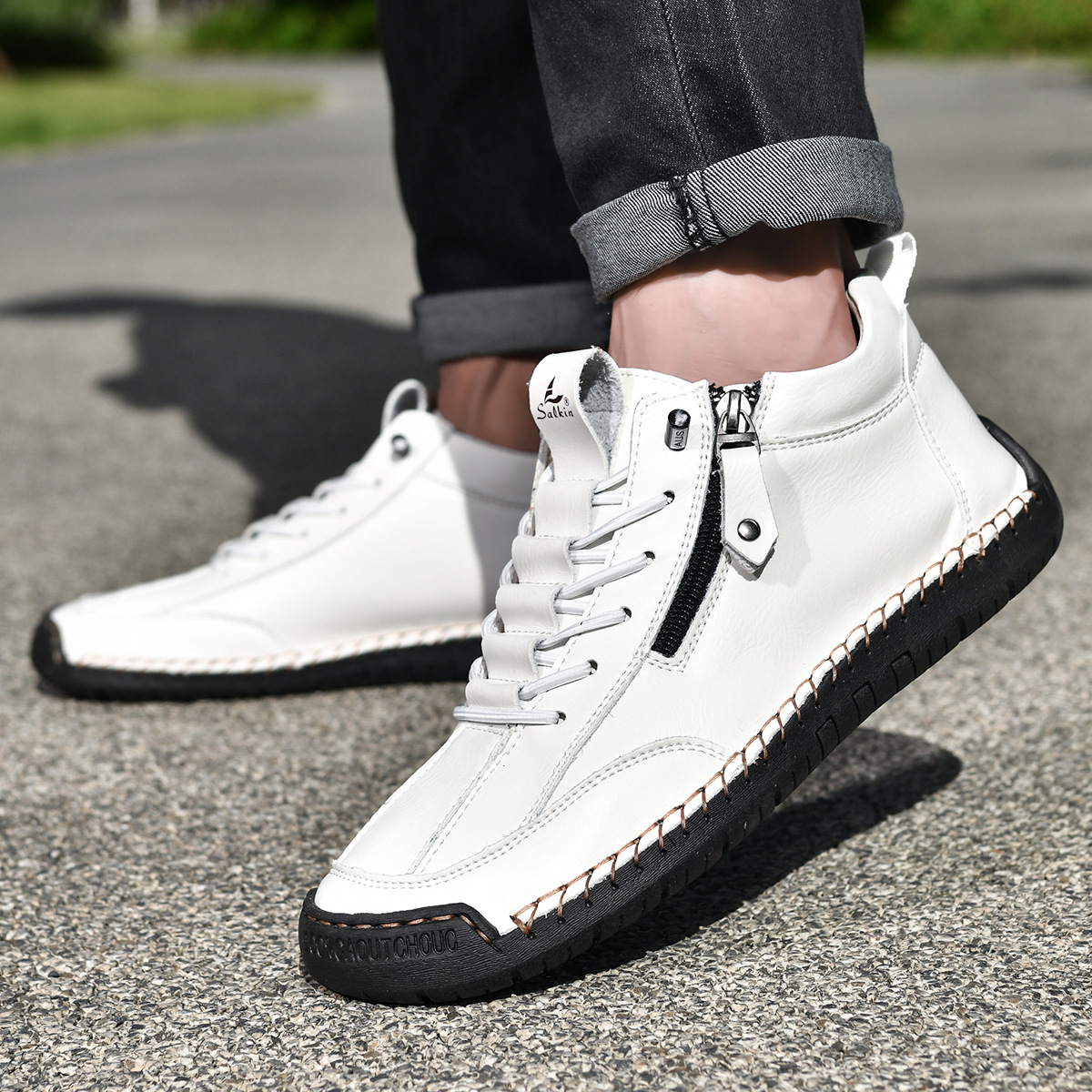 Giovanni | Chaussures en nubuck avec fermeture éclair