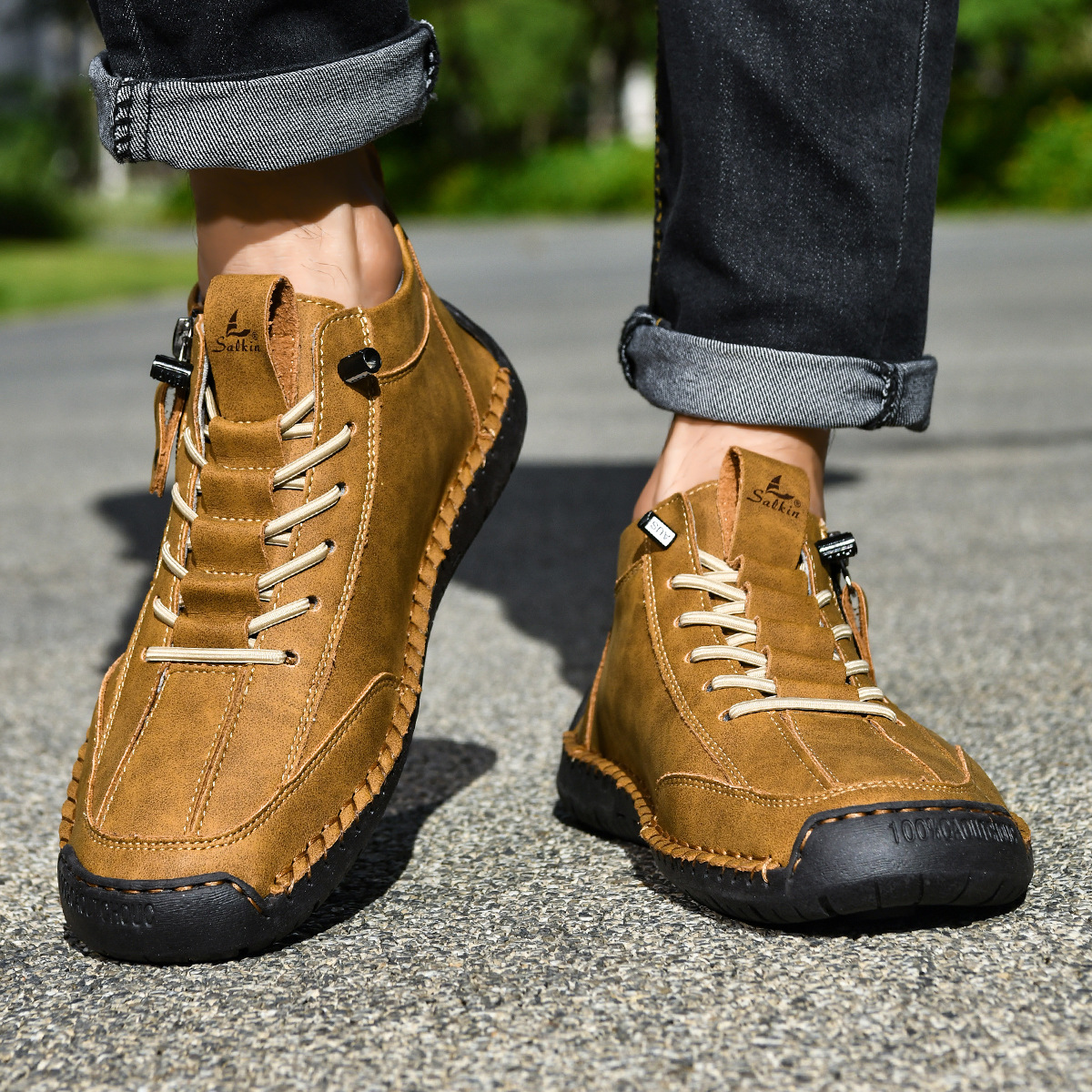 Giovanni | Chaussures en nubuck avec fermeture éclair