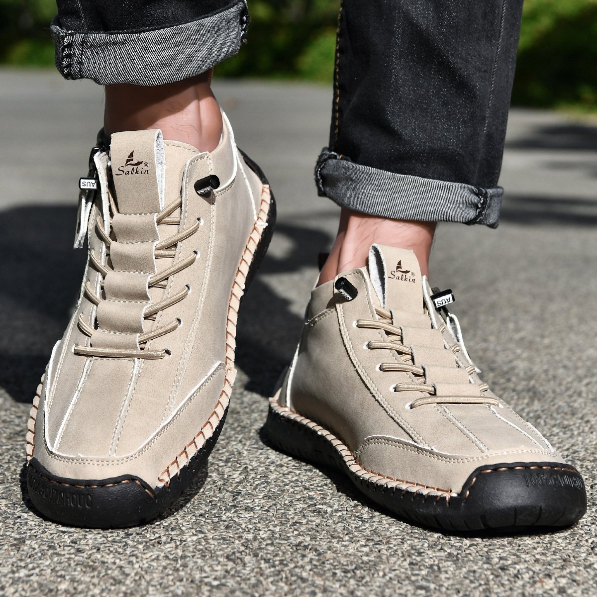 Giovanni | Chaussures en nubuck avec fermeture éclair