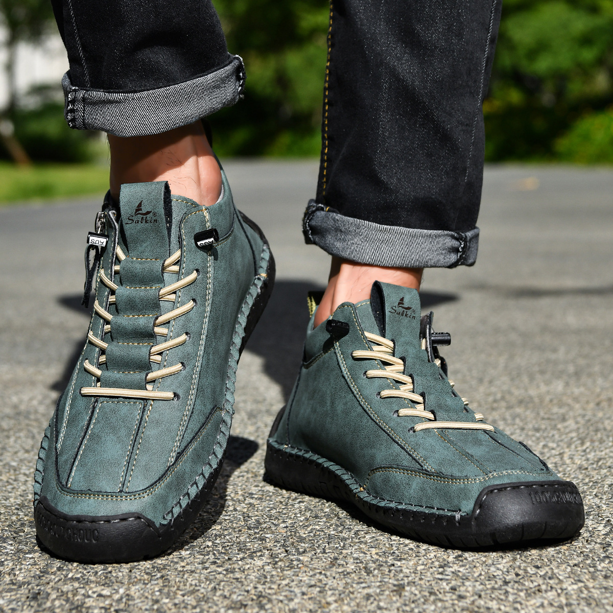 Giovanni | Chaussures en nubuck avec fermeture éclair