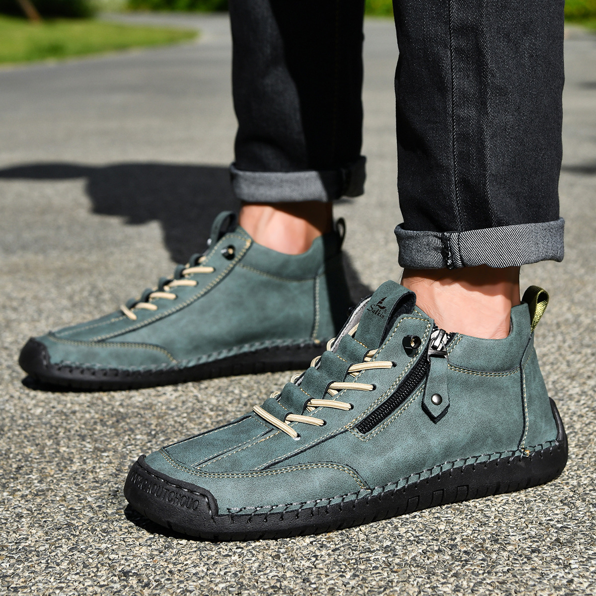 Giovanni | Chaussures en nubuck avec fermeture éclair