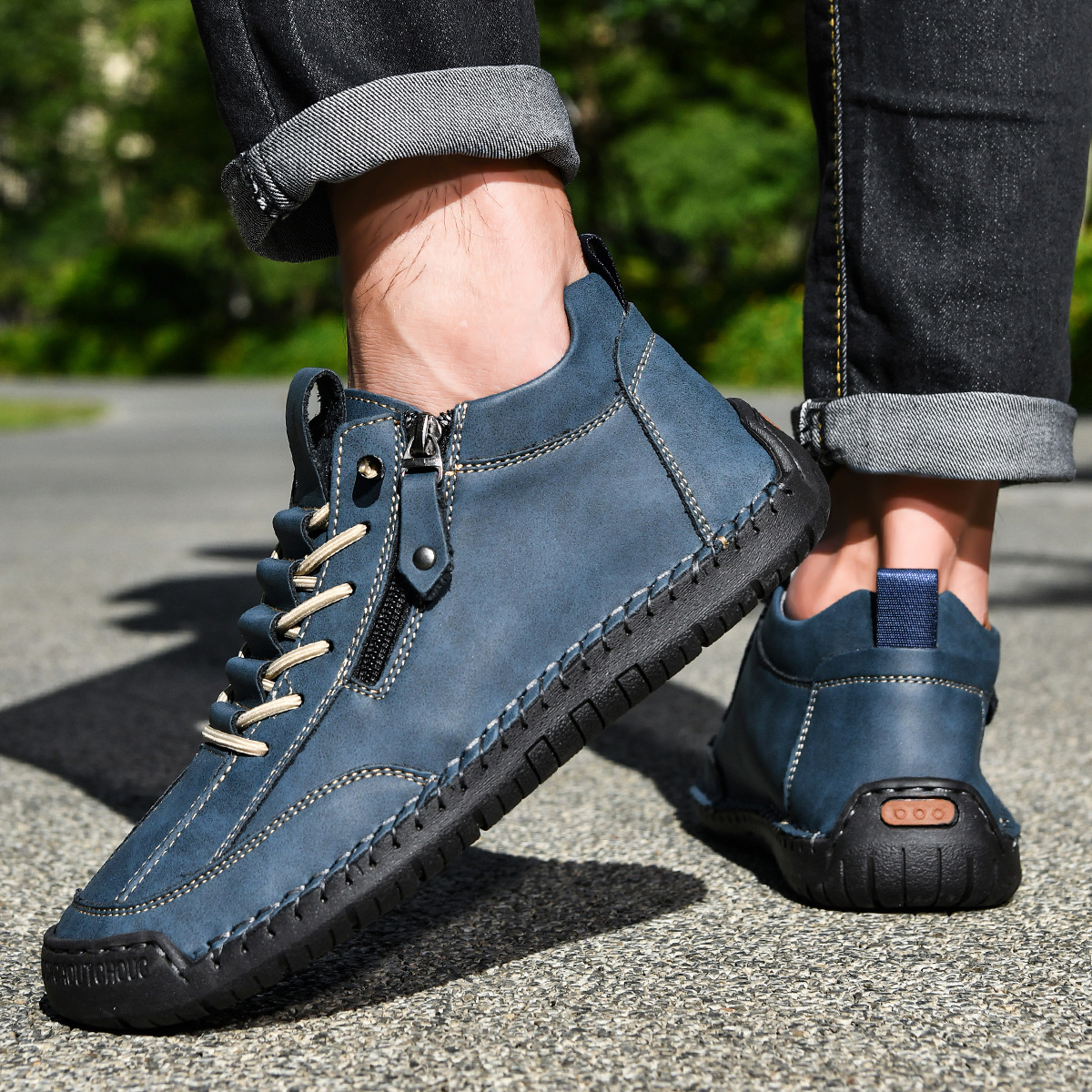 Giovanni | Chaussures en nubuck avec fermeture éclair