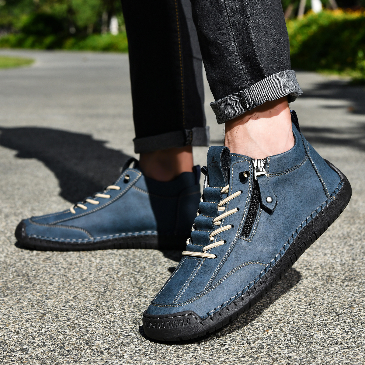 Giovanni | Chaussures en nubuck avec fermeture éclair