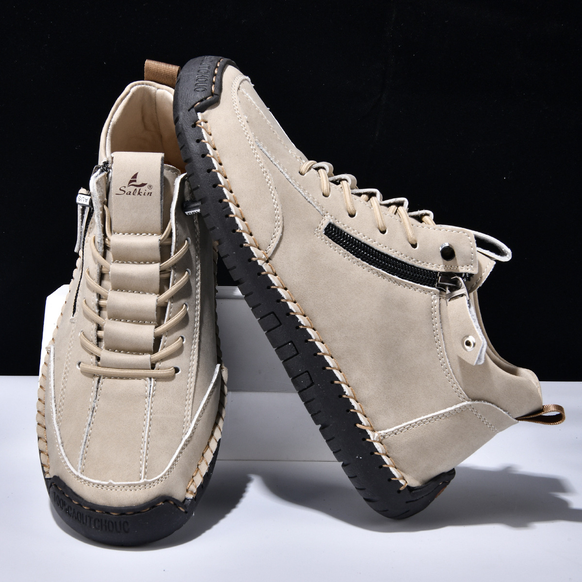 Giovanni | Chaussures en nubuck avec fermeture éclair
