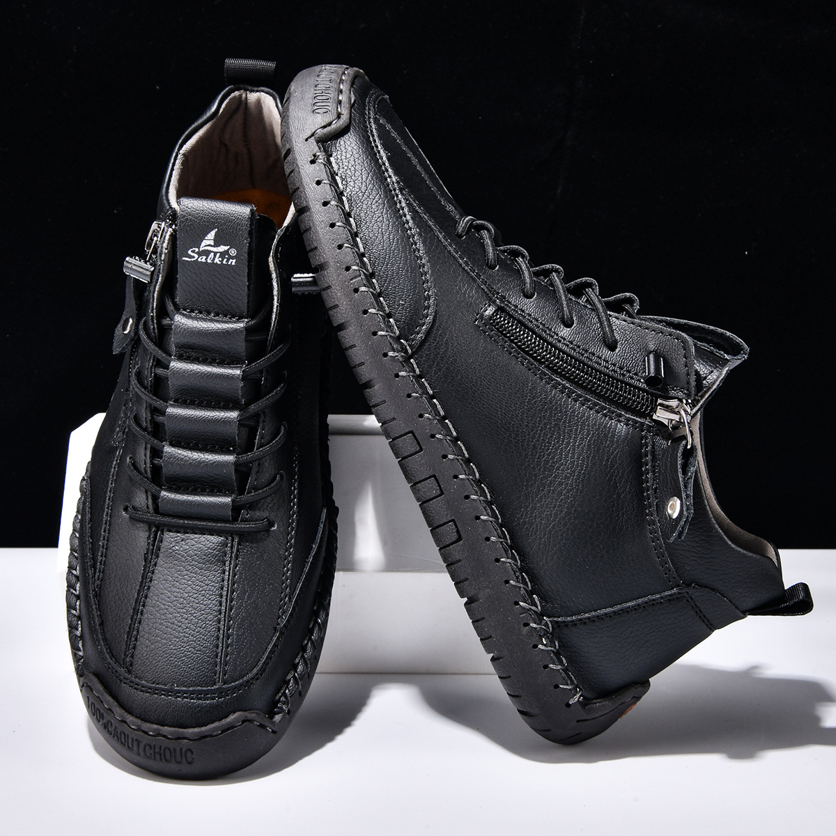 Giovanni | Chaussures en nubuck avec fermeture éclair