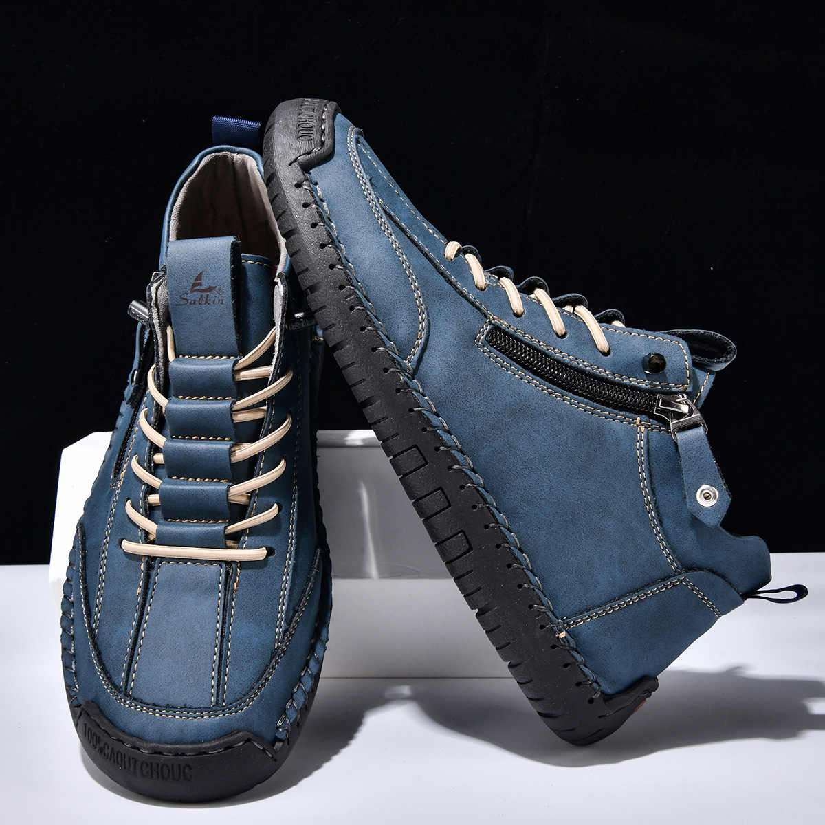 Giovanni | Chaussures en nubuck avec fermeture éclair
