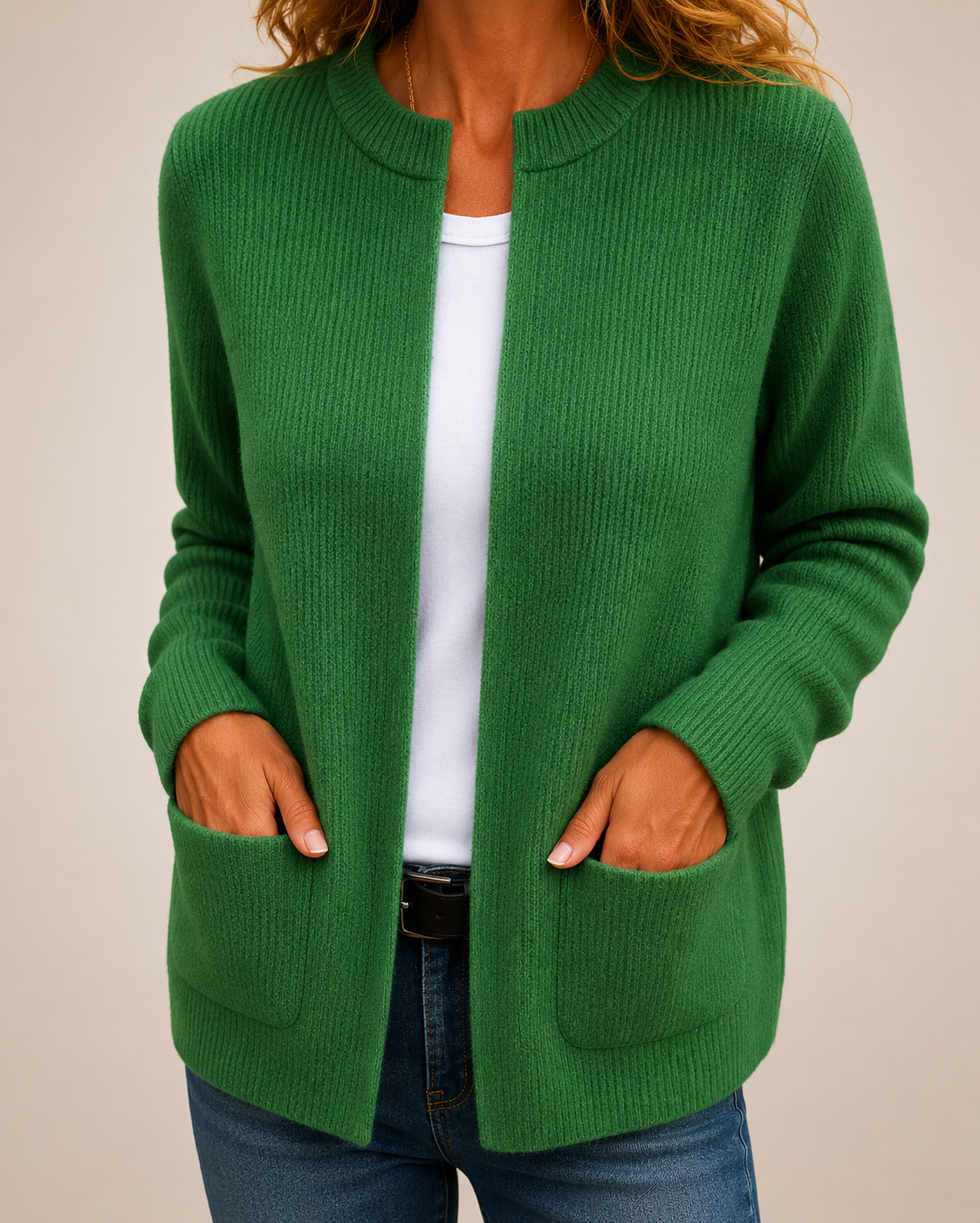 Cardigan en tricot doux avec poches