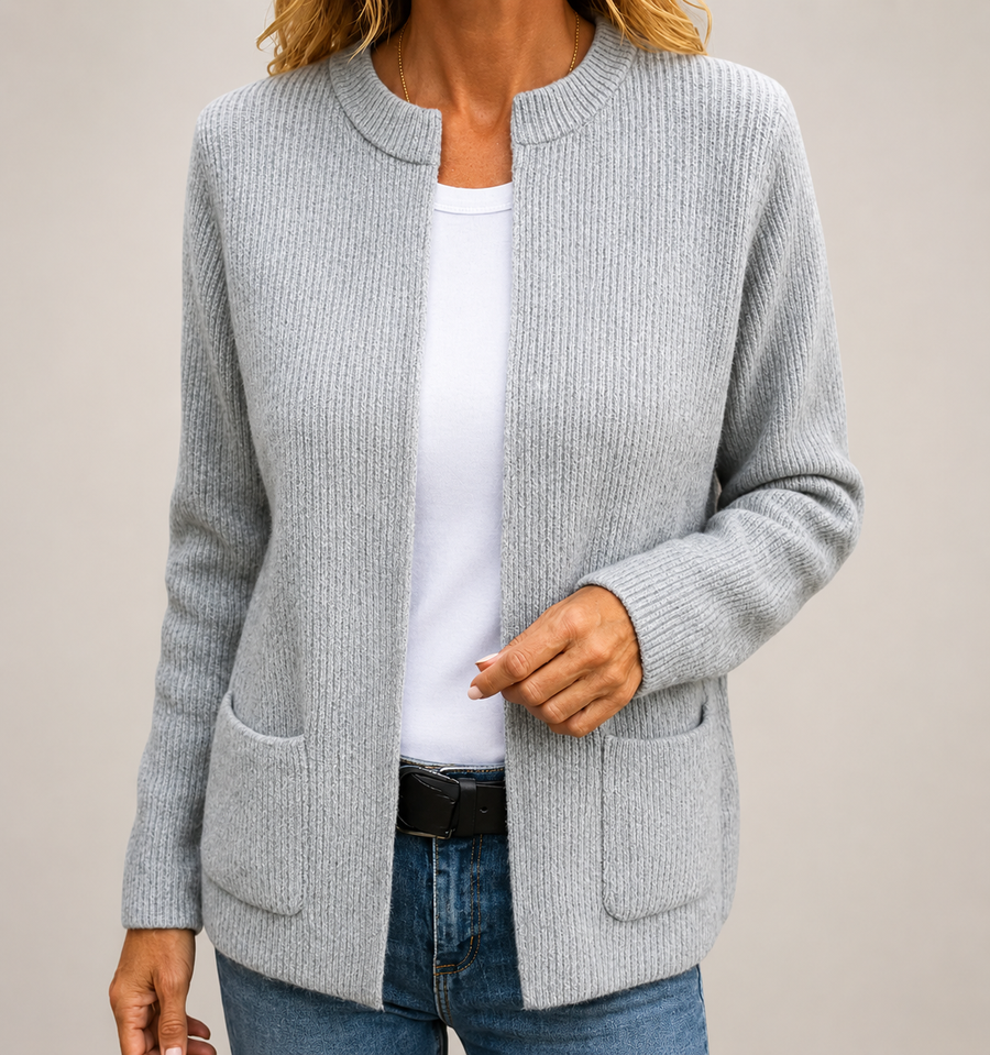 Cardigan en tricot doux avec poches