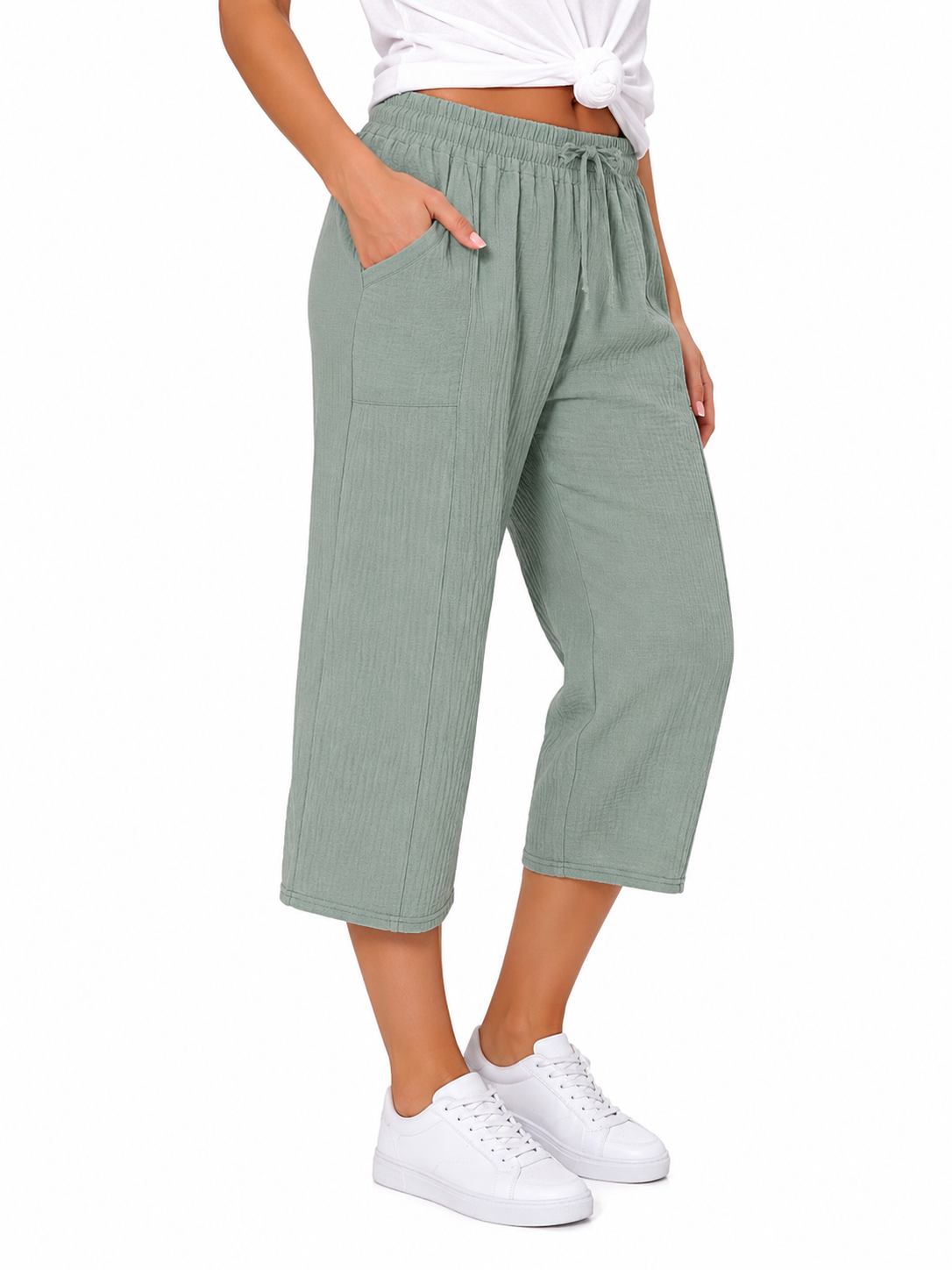 Pantalon court chic et confortable