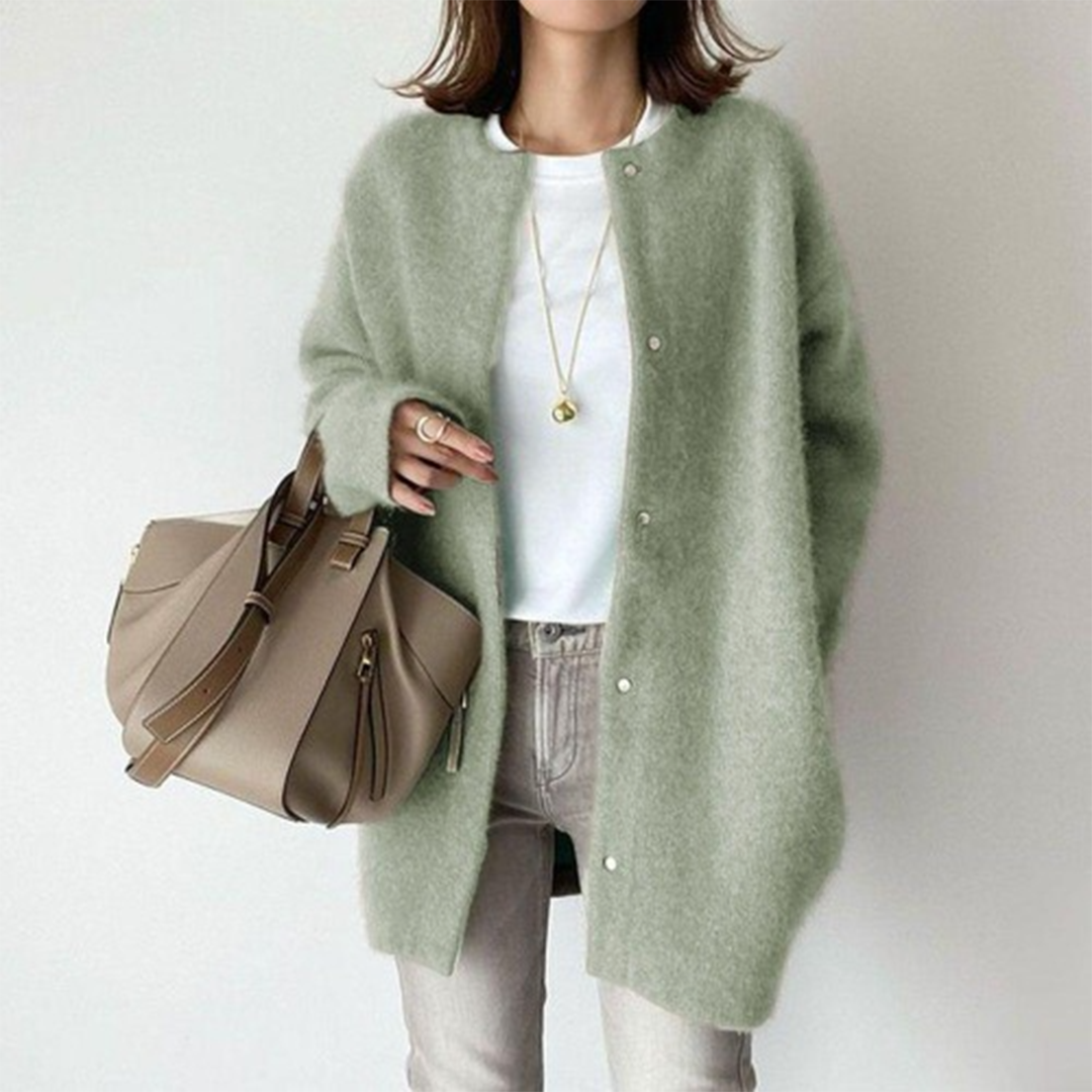 Alicia | Cardigan long en tricot doux