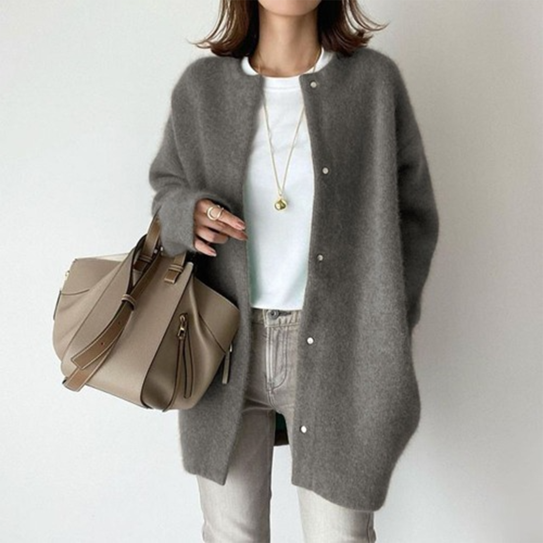 Alicia | Cardigan long en tricot doux