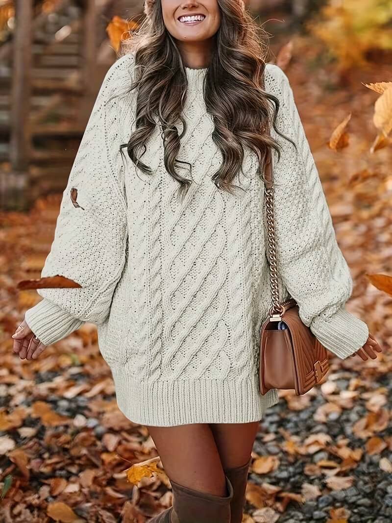 Heidi™ | Robe-chandail en tricot texturé