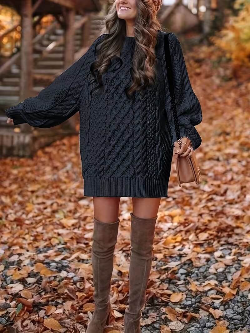 Heidi™ | Robe-chandail en tricot texturé