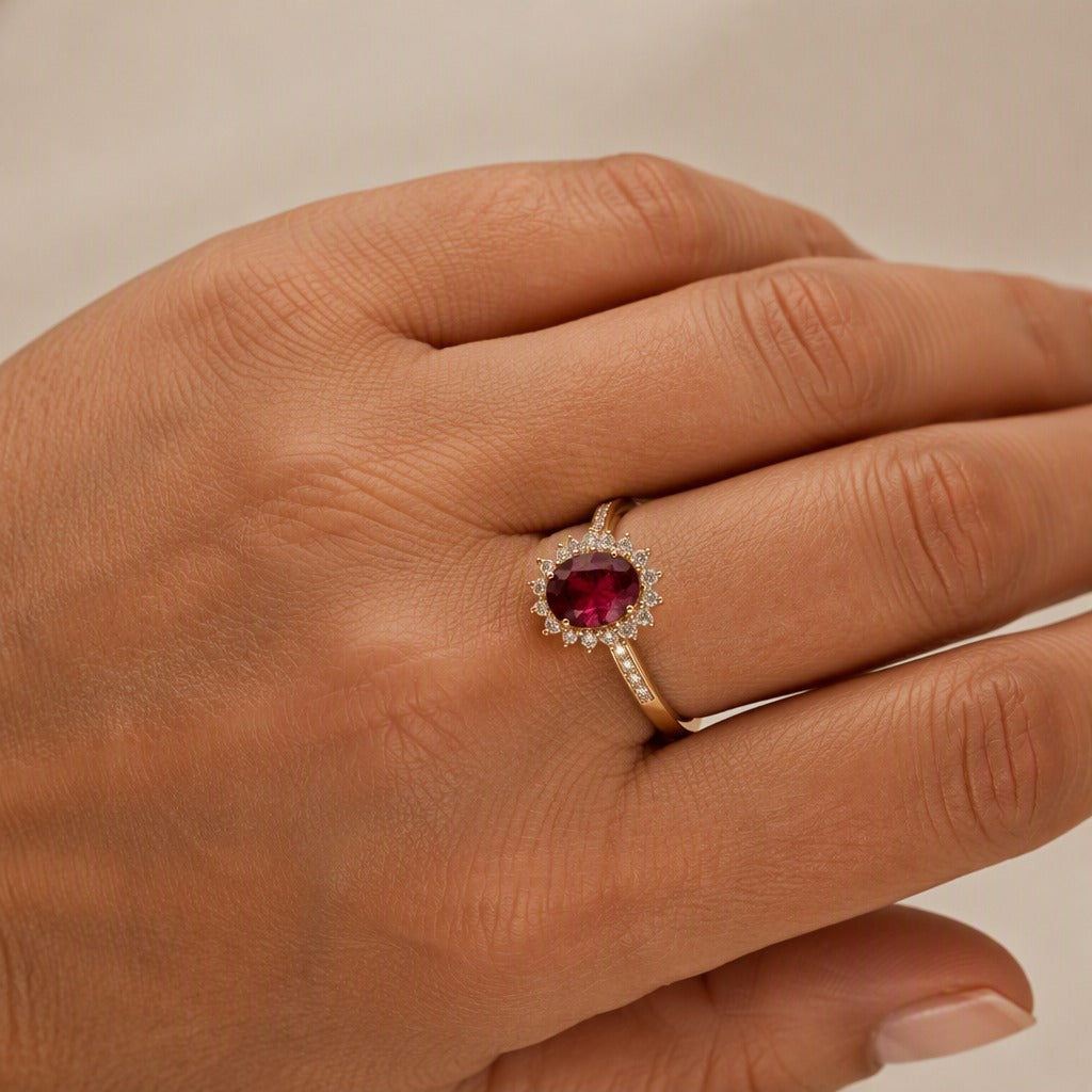 Bague affirmée Halo héritage