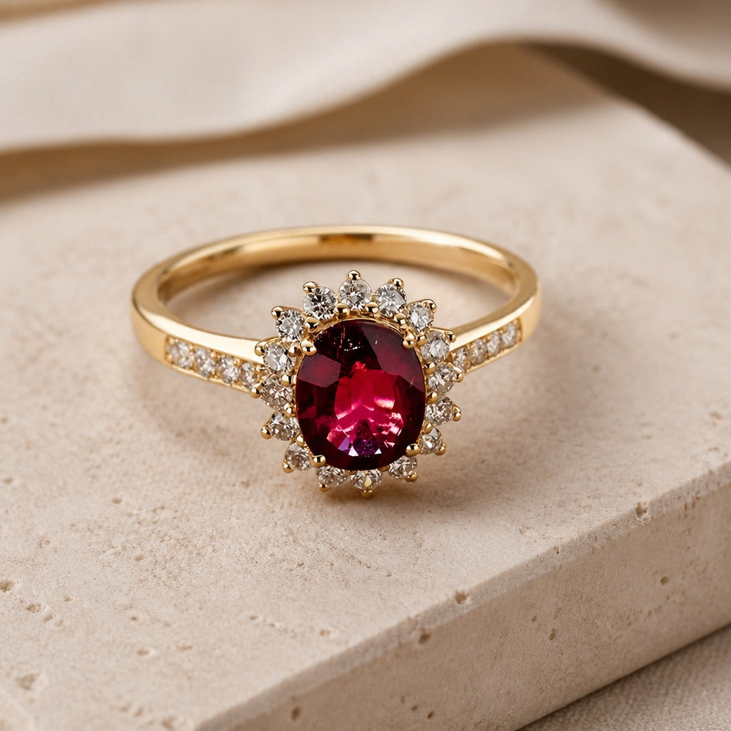 Bague affirmée Halo héritage