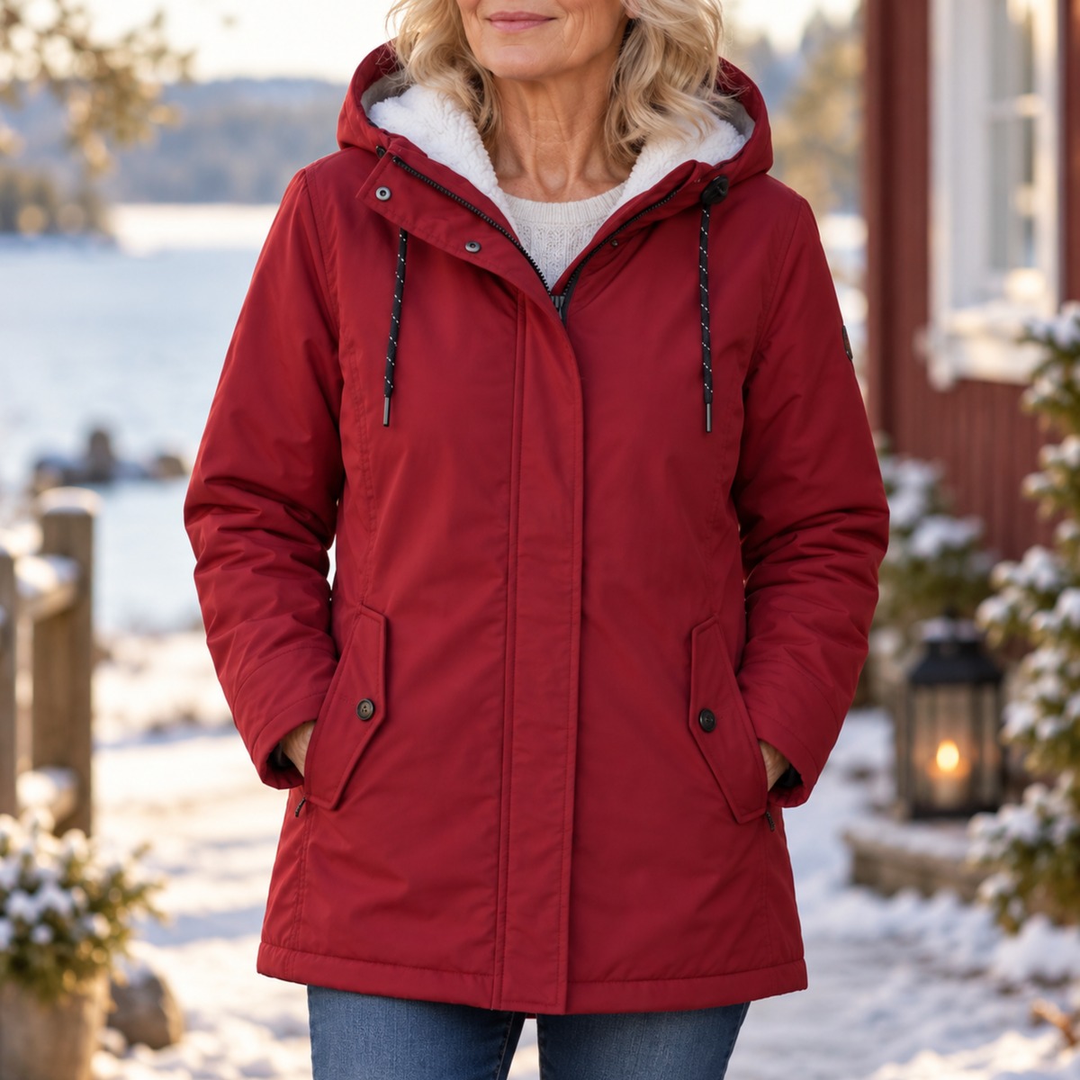 Annika | Manteau d'hiver matelassé à capuchon