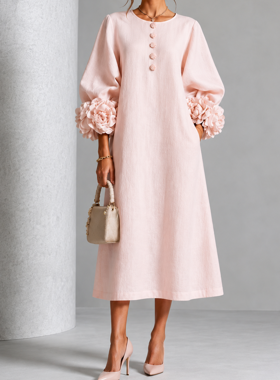 Rosalie | Robe mi-longue fleurie