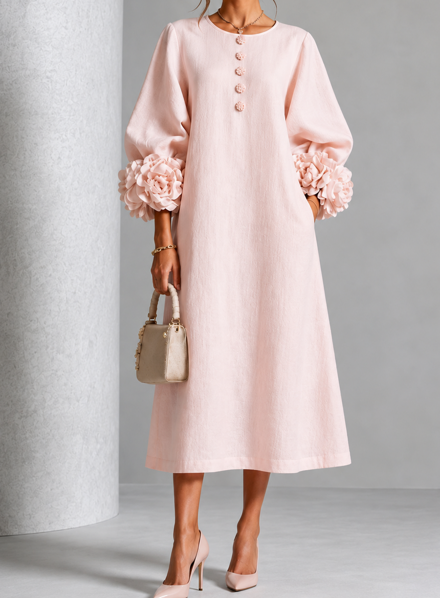 Rosalie | Robe mi-longue fleurie