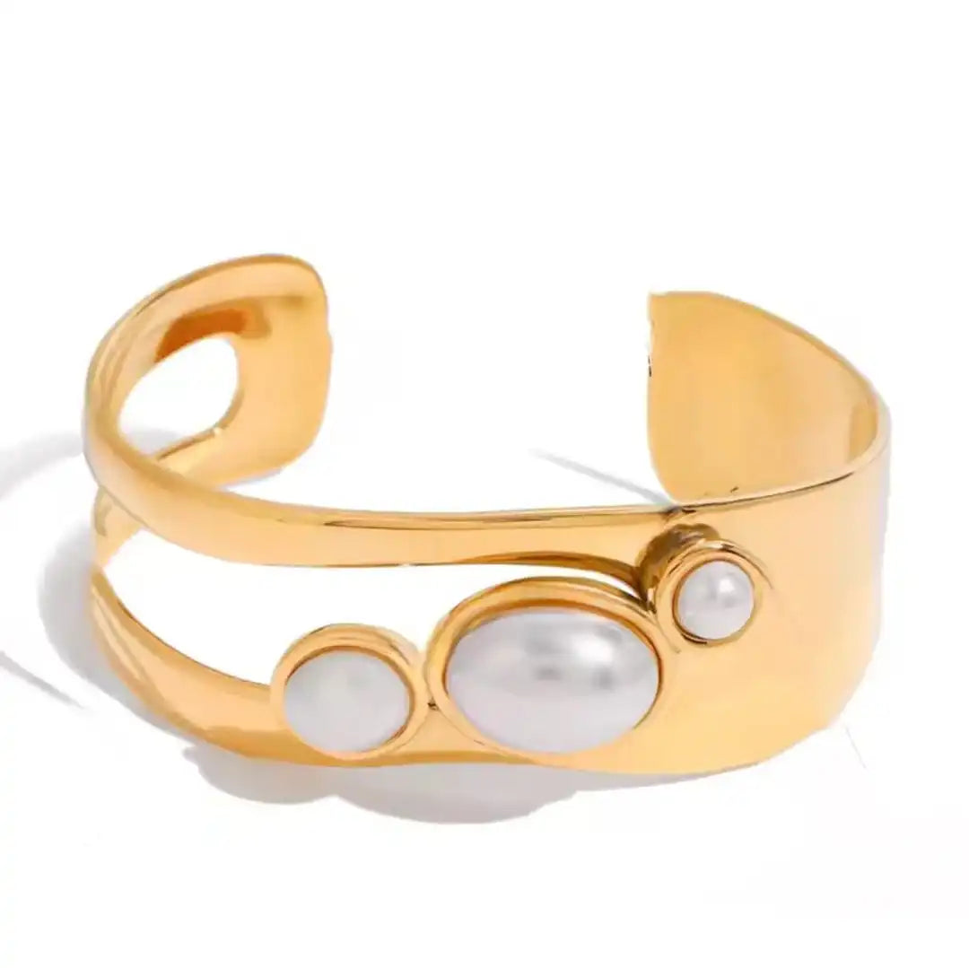 Bracelet Œil de tigre doré vintage