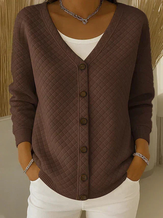 Inmaculada | Veste matelassée en tricot à boutons