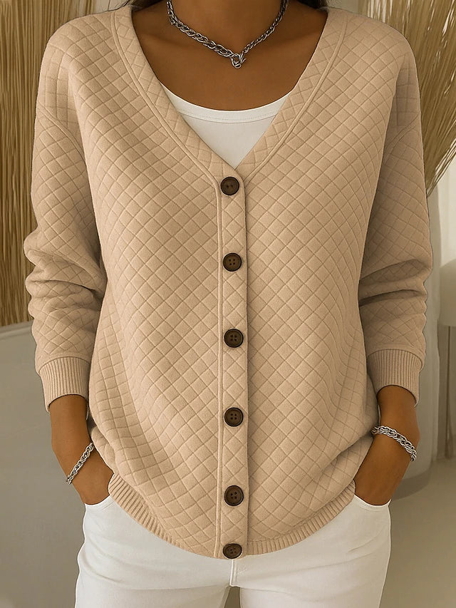 Inmaculada | Veste matelassée en tricot à boutons