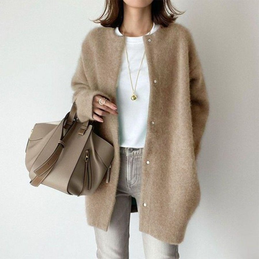 Alicia | Cardigan long en tricot doux