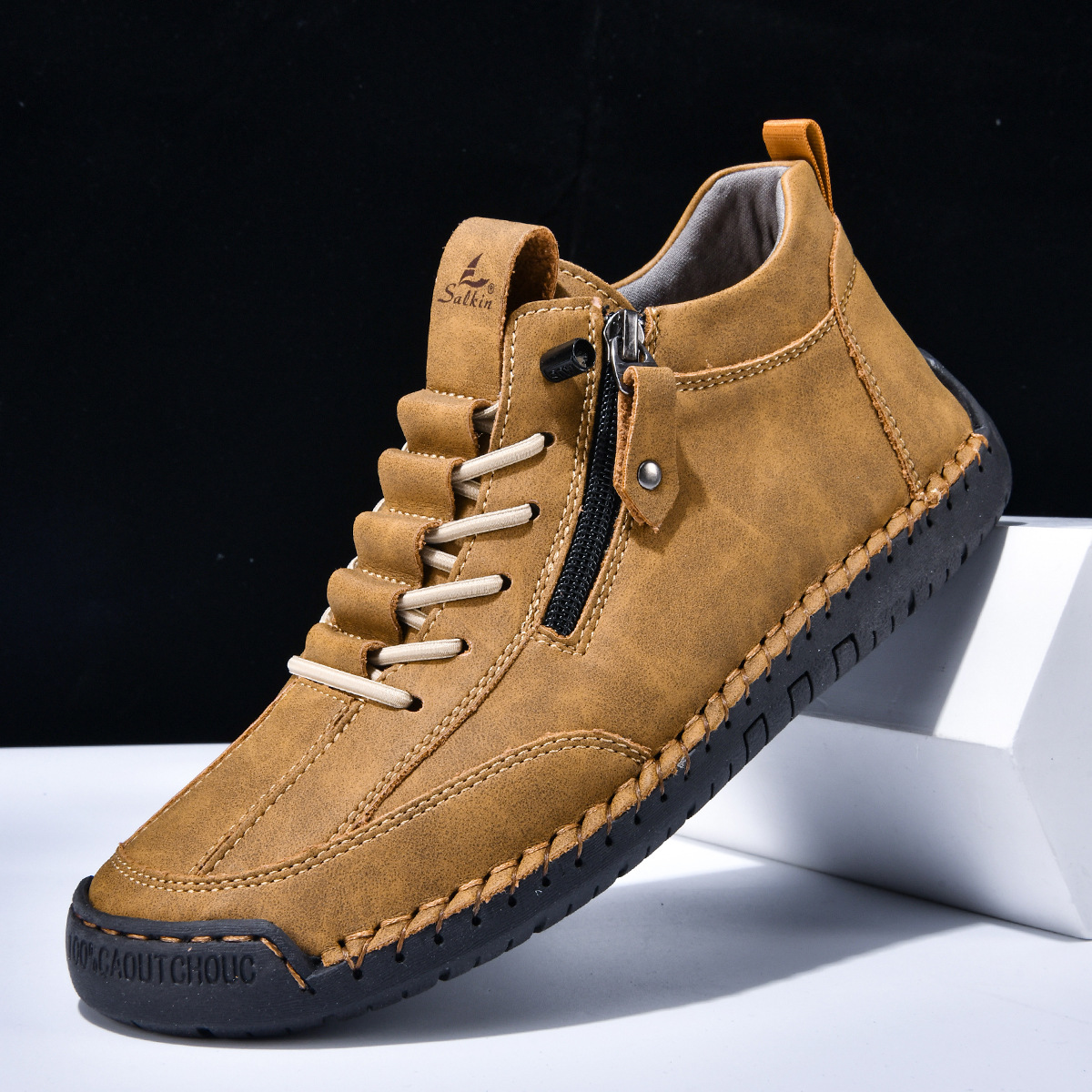 Giovanni | Chaussures en nubuck avec fermeture éclair