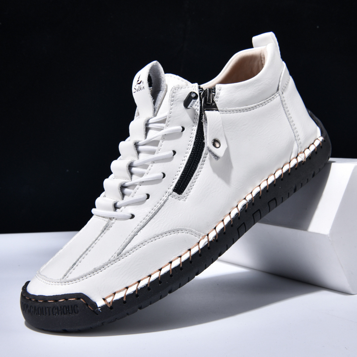 Giovanni | Chaussures en nubuck avec fermeture éclair