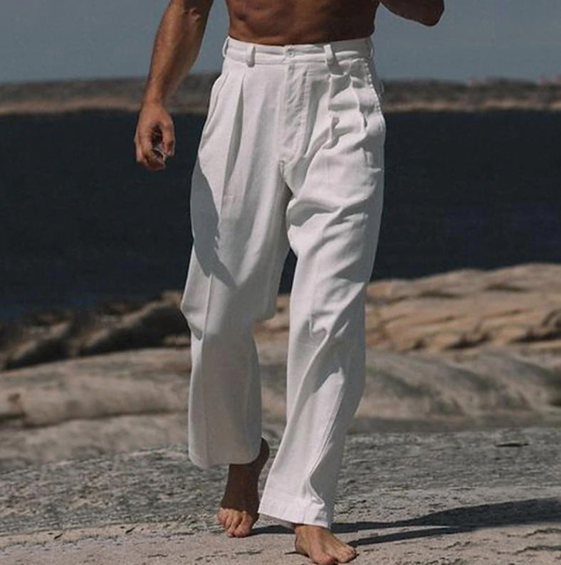 Teodoro | Pantalon en lin à jambe large