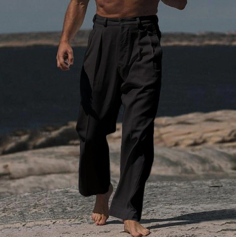 Teodoro | Pantalon en lin à jambe large