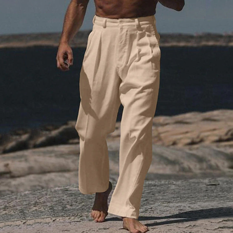 Teodoro | Pantalon en lin à jambe large