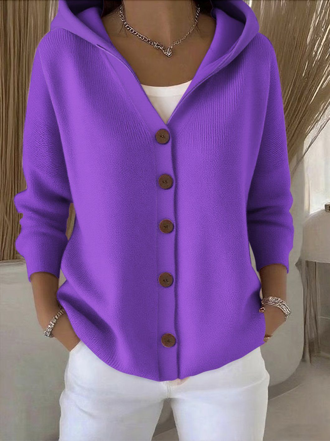 Mercedes | Veste à capuchon en tricot