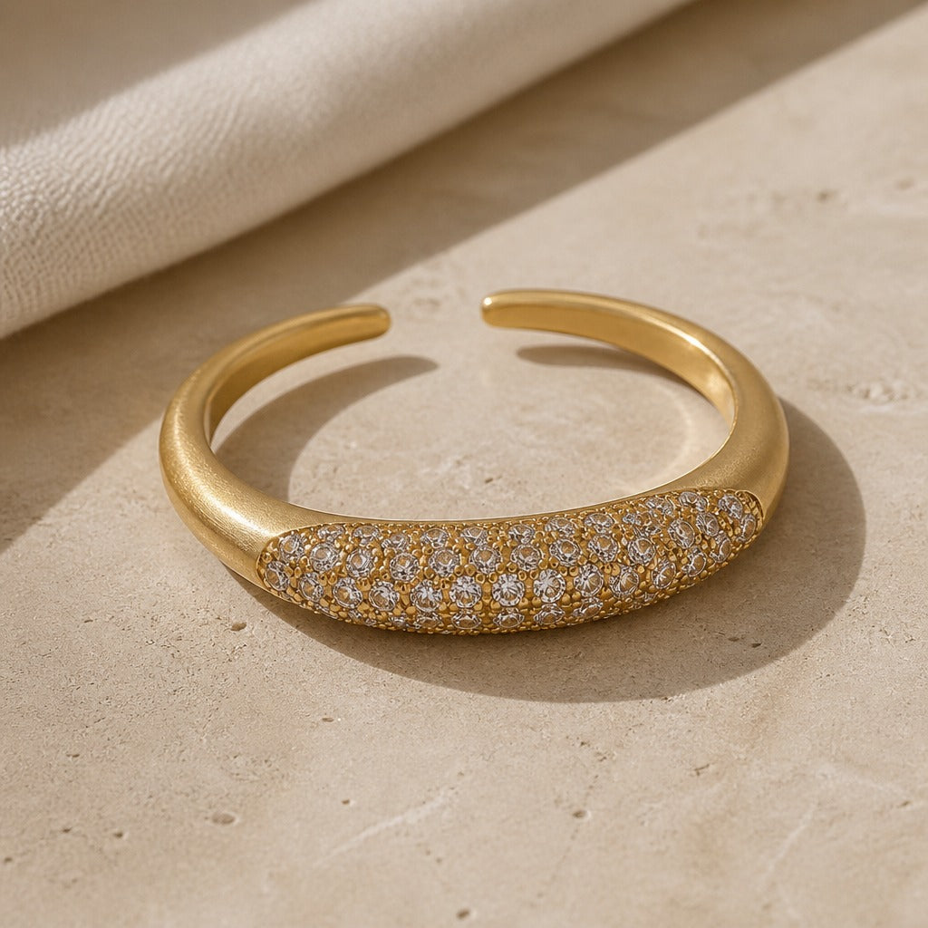 Bague empilable Pavé marquise
