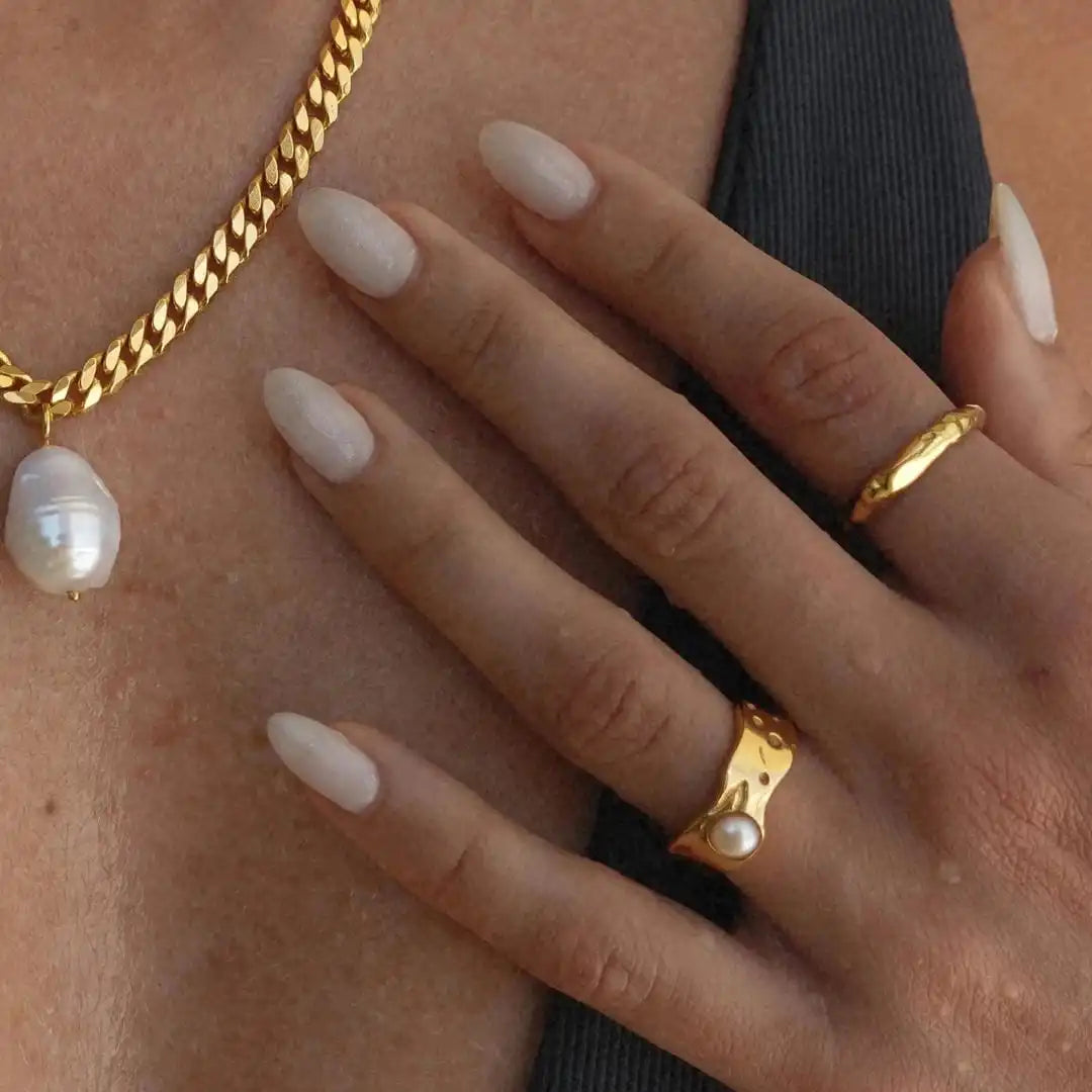 Bague Perle dorée vintage