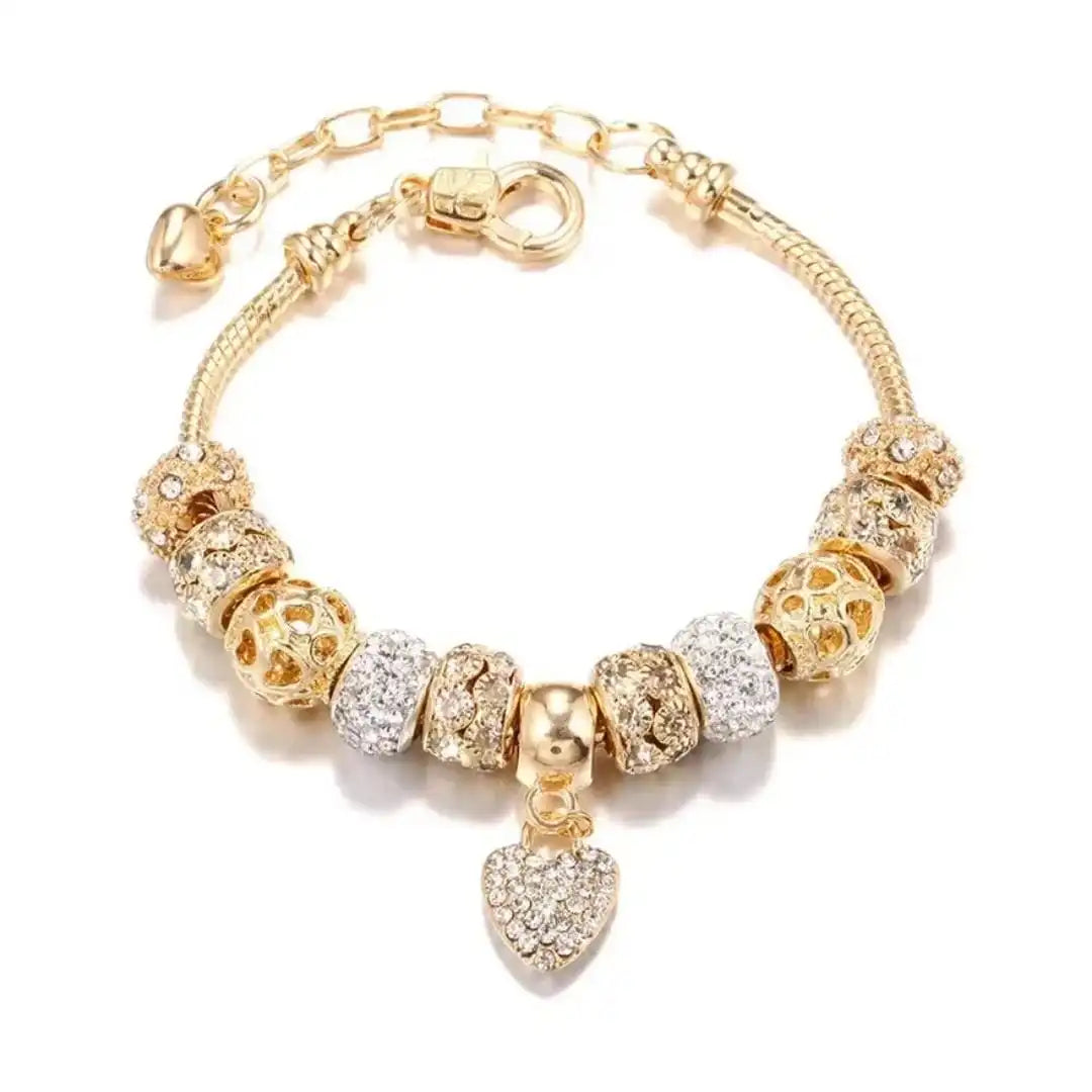 Bracelet Cœur doré épais