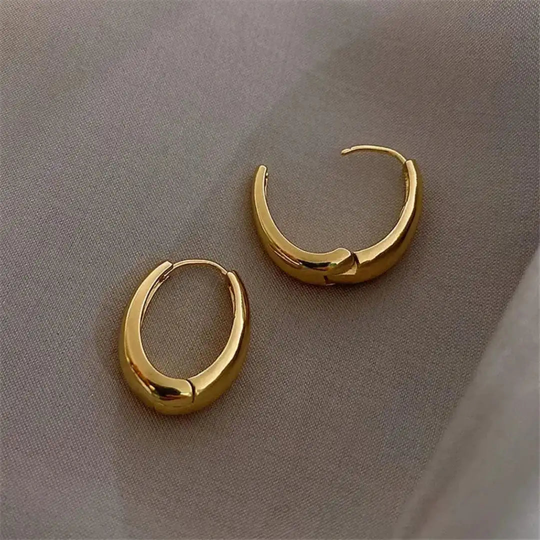 Boucles d'oreilles anneaux Dorés classiques