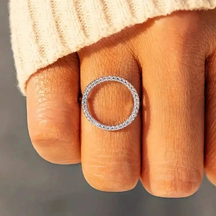 Bague Cercle de zircone cubique ronde